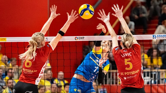 Volleyballerin Tutku Yüzgenc vom SSC Schwerin © IMAGO/Ostseephoto 