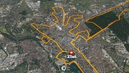 Grafik Strecke Hannover-Marathon © NDR Screenshot 