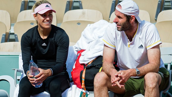 Angelique Kerber con il suo allenatore Torben Peltz © foto Alliance / DPPI media |  Rob Prang 