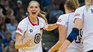 Berit Kauffeldt im Trikot der deutschen Volleyball-Nationalmannschaft © IMAGO / Conny Kurth 