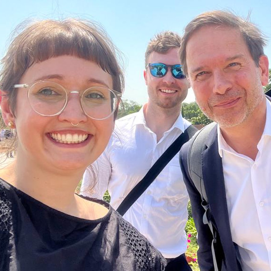 Natalie Mayroth, Mathias O'Mahony und Peter Hornung in Indien © NDR Foto: Natalie Mayroth