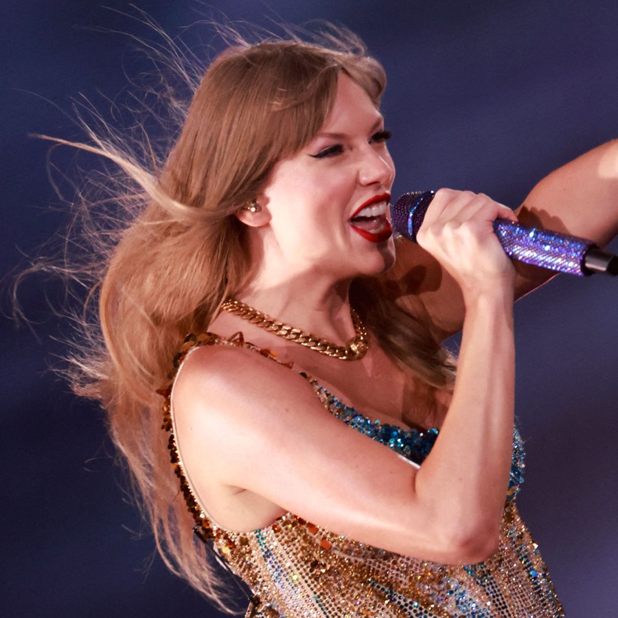 US singer-songwriter Taylor Swift performt während ihrer Eras Tour im Sofi Stadium in Inglewood, California,
August 7, 2023. Musicians © AFP Foto: MICHAEL TRAN
