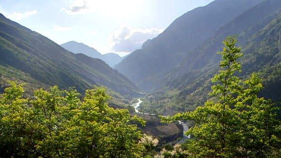 Der Fluss Vjosa in Albanien  