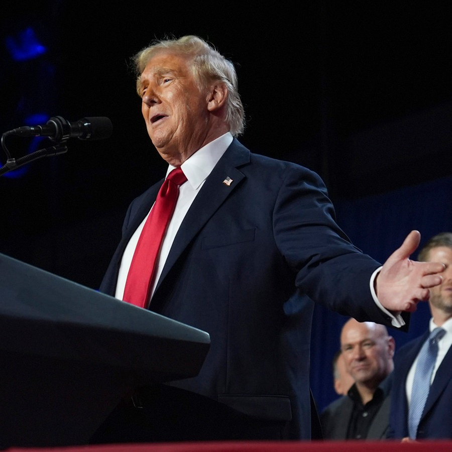 Donald Trump in Siegerpose © Evan Vucci/AP Foto: Evan Vucci