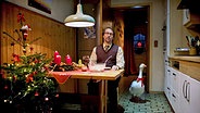 Schauspieler Bjarne Mädel sitzt am Küchentisch. © NDR 