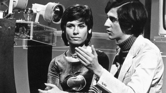 Mary Roos und Ilja Richter 1971 bei den Proben zu Sendung "Disco 71" © Picture-Alliance / dpa Foto: Dieter Klar
