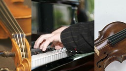 Violine, Klavier und Bratsche. Violine, Klavier und Bratsche. © picture-alliance/dpa /akg-images / Rabatti - Domingie und picture-alliance/dpa /chromorange