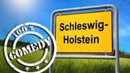 Ortsschild mit der Aufschrift Schleswig Holstein. (Montage) © fotolia Foto: WoGi, Photo-K