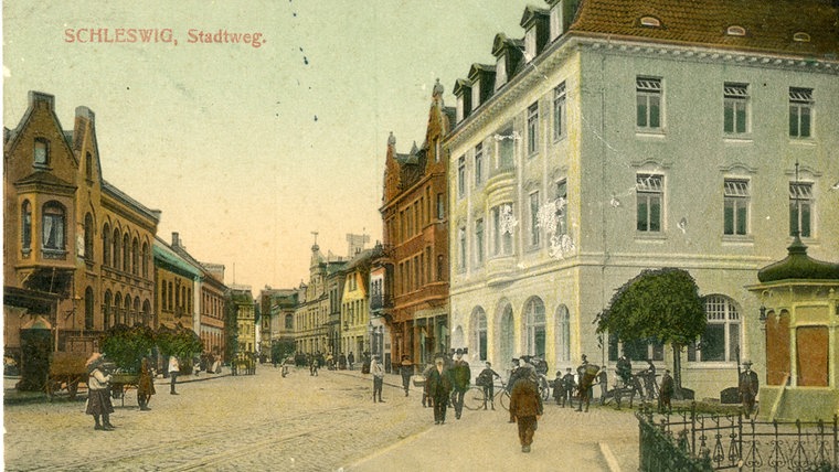 Ein historisches Foto des Stadtweges Ost in Schleswig. © Stadtarchiv Schleswig