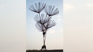 Eine pusteblumenähnliche Skulptur aus Metall. © NDR Foto: Andrea Ring