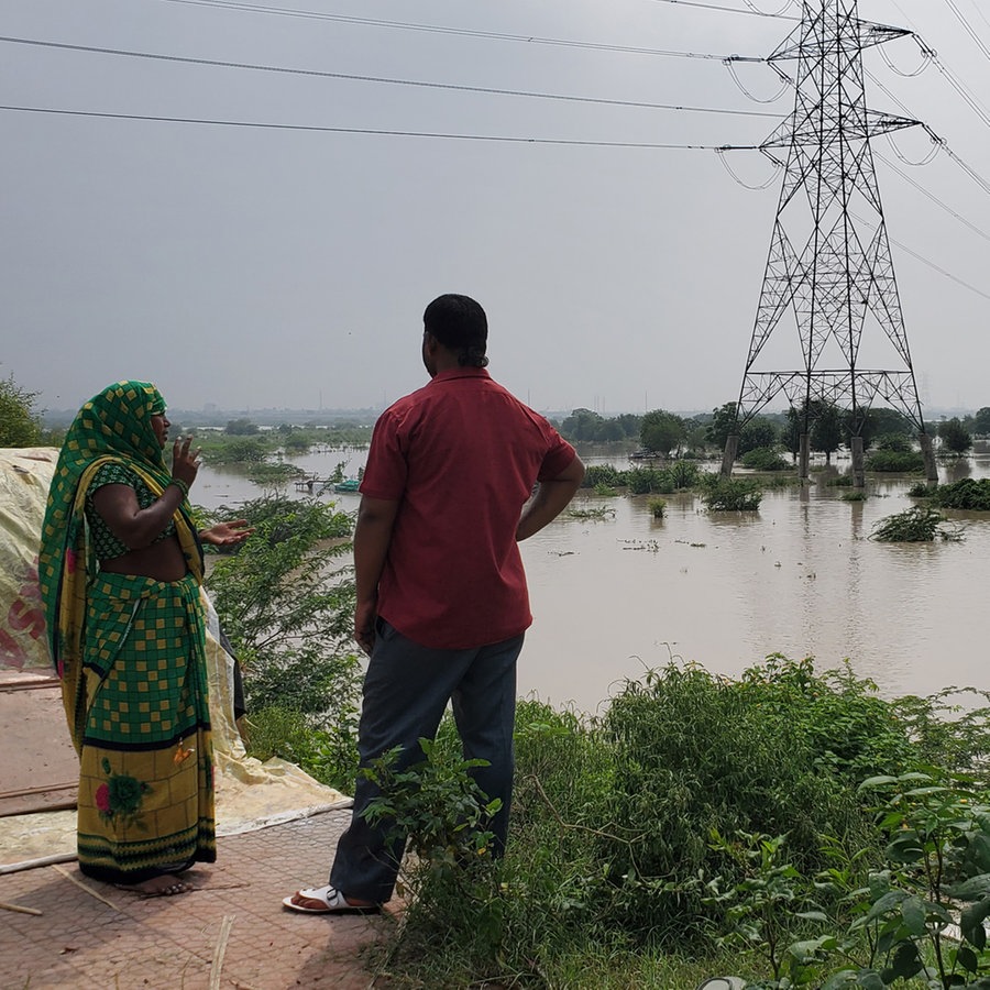 Überschwemmtes Gebiet des Yamuna-Fluss in Neu Delhi in Indien © NDR Foto: Samuel Jackisch