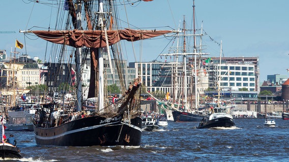 Schiffsparade im Hamburger Hafen © imago/Hoch Zwei Stock/Angerer 