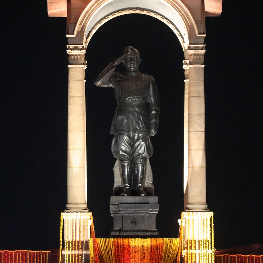 Subhas Chandra Bose Statue in Delhi © picture alliance / Pacific Press Foto: Bibek Chettri