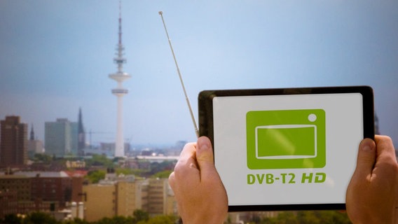 Ein mobiler DVB-T2-Empfänger in Hamburg. © NDR Foto: Moritz Kirscht, Patrick Joosten