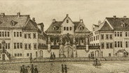 Das Altonaer Christianeum auf einem alten Bild.  