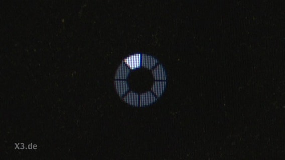 Ladesymbol auf einem Computerbildschirm  