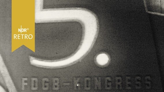 Emblem des 5. FDGB-Kongresses im Oktober 1960  