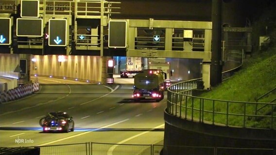 Der Elbtunnel in Hamburg.  