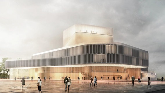 Entwurf für das neue Rostocker Volkstheater  