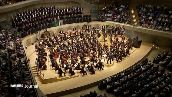 Das NDR Elbphilharmonie Orchester auf der Bühne © Screenshot 