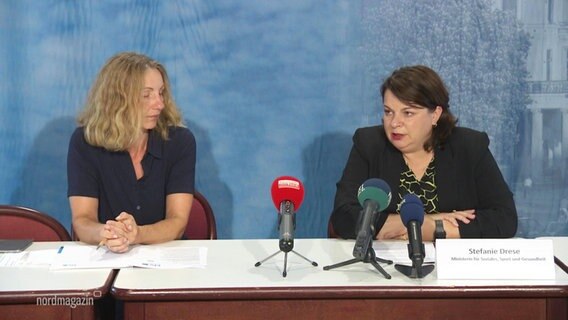 Gesundheitsministerin Stefanie Drese legt einen Corona-Plan für den Herbst 2022 vor. © Screenshot 