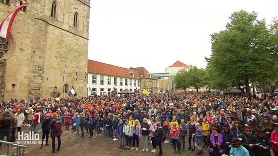 Wallfahrts-Gäste in Osnabrück. © Screenshot 