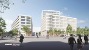Der geplante Neubau der Uni Hamburg. © Screenshot 