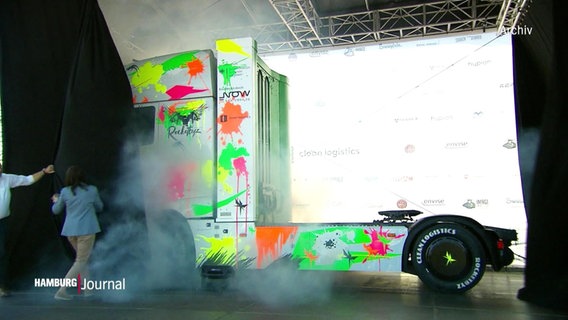Ein Wasserstoff-Truck wird enthüllt. © Screenshot 