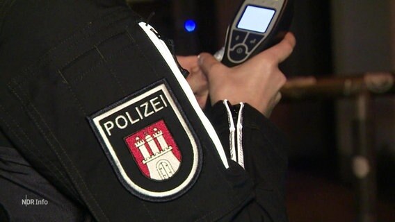 Polizei bei einer Alkoholkontrolle. © Screenshot 