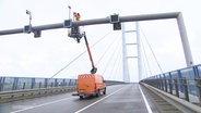 Bauarbeiten an der Rügenbrücke © Screenshot 