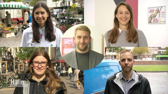 Die fünf jungen Kandidaten für die Landtagswahl in einem Bild. © Screenshot 
