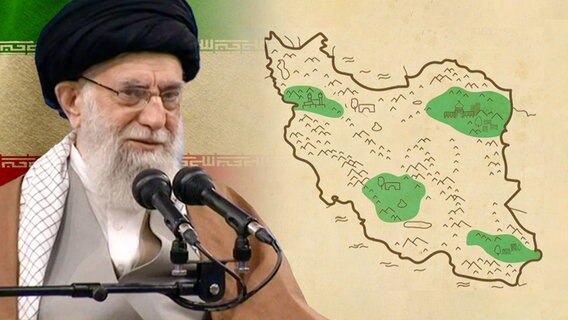 Ayatollah Ali Chamenei, der "Oberster Führer" in Iran. © NDR 