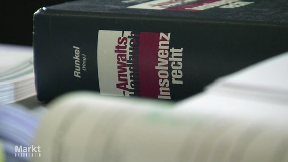 Ein Buch mit dem Titel "Insolvenzrecht". © Screenshot 