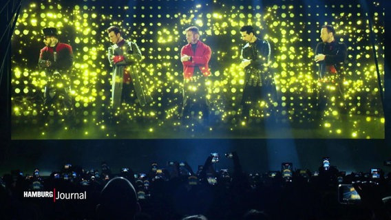 Die Backstreet Boys in Hamburg auf der Bühne. © Screenshot 