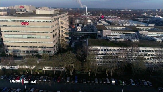 Blick auf das Gelände des Otto-Konzerns in Hamburg. © Screenshot 