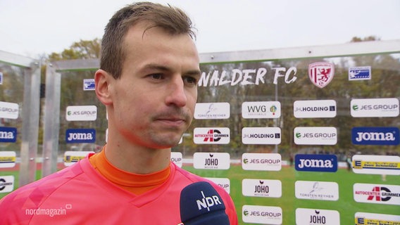 Matti Kamenz, Torhüter des Greifswalder FC, im Interview. © Screenshot 