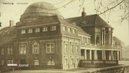Historisches Schwarz-Weiß-Bild der Universität Hamburg © Screenshot 