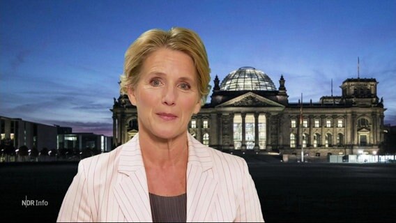 Reporterin Kerstin Dausend berichtet aus Berlin. © Screenshot 