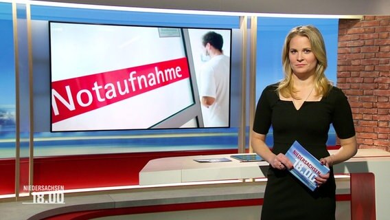 Moderatorin Kathrin Kampmann im Studio © Screenshot 