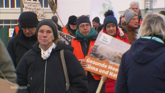 Eine Demonstration in Lubmin. © Screenshot 