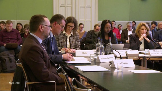 Der Innen- und Rechtsausschuss des schleswig-holsteinischen Landtages sitz zusammen. © Screenshot 