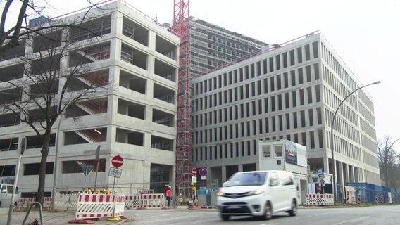 Baustelle des MIN-Forums der Universität Hamburg an der Bundesstraße. © Screenshot 