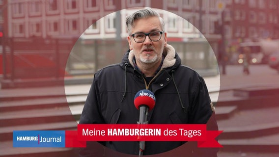 Stefan Grabe in einem Kreis eingeramt. Schrift: Hamburger des Tages. © Screenshot 