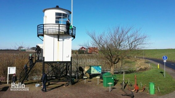 Der Leuchtturm in Hollern-Twielenfleth. © Screenshot 