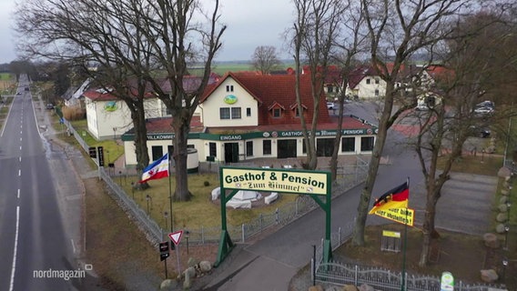 Landgasthof "Zum Himmel" aus der Vogelperspektive. © Screenshot 