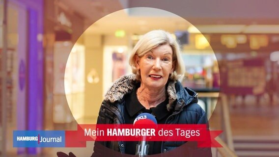 Brigitte beim Interview zum Hamburger des Tages © Screenshot 
