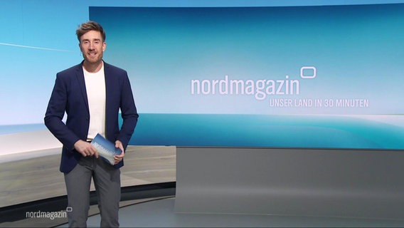 Stefan Leyh moderiert das Nordmagazin © Screenshot 