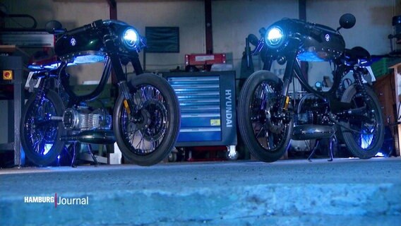 Zwei Bikes des Start-Ups Metorbike. © Screenshot 