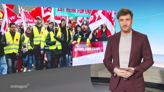 Stefan Leyh moderiert das Nordmagazin © Screenshot 