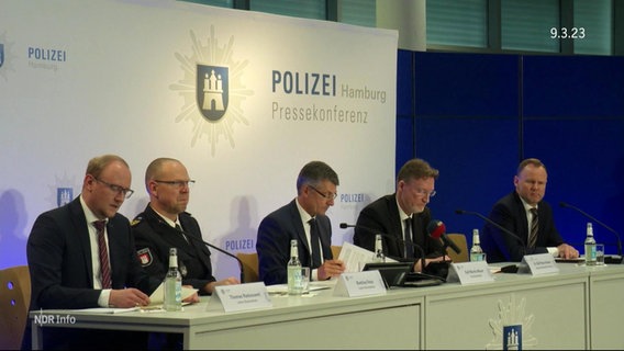 Pressekonferenz der Polizei Hamburg. © Screenshot 